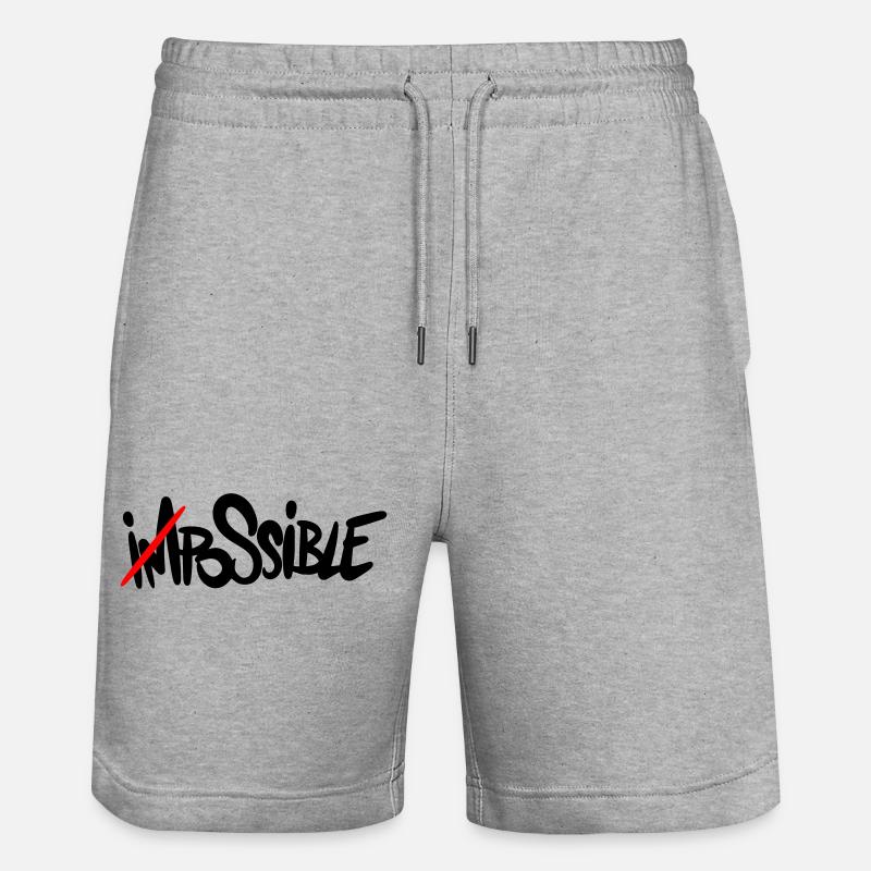 possible. Tout est possible. - Short de jogging bio TRAINER Stanley/Stella unisexe - gris chiné