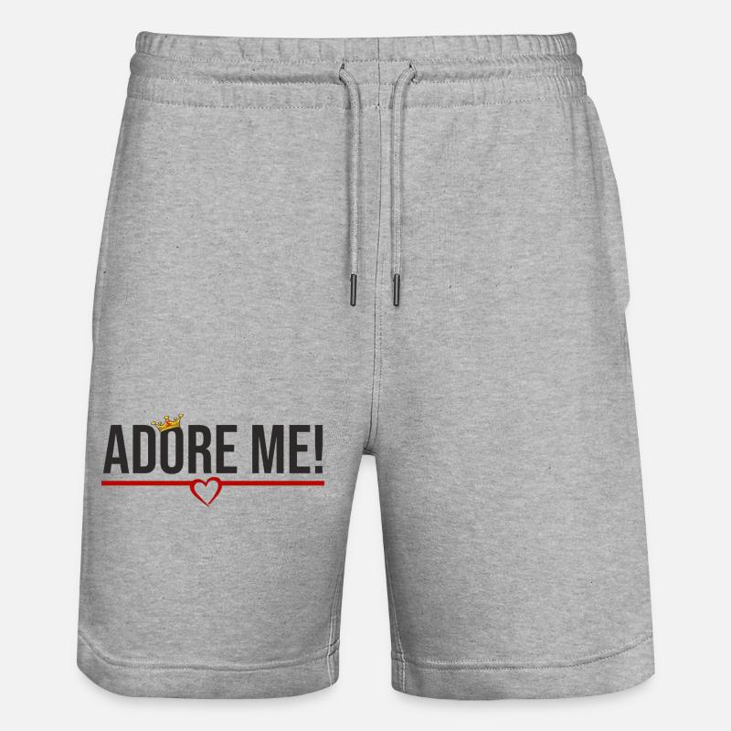 Édition Moineau de la Saint-Valentin - Short de jogging bio TRAINER Stanley/Stella unisexe - gris chiné
