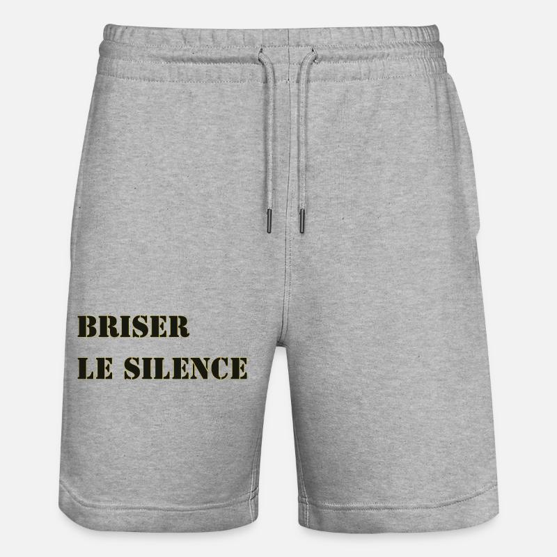 BRISER LE SILENCE - Short de jogging bio TRAINER Stanley/Stella unisexe - gris chiné