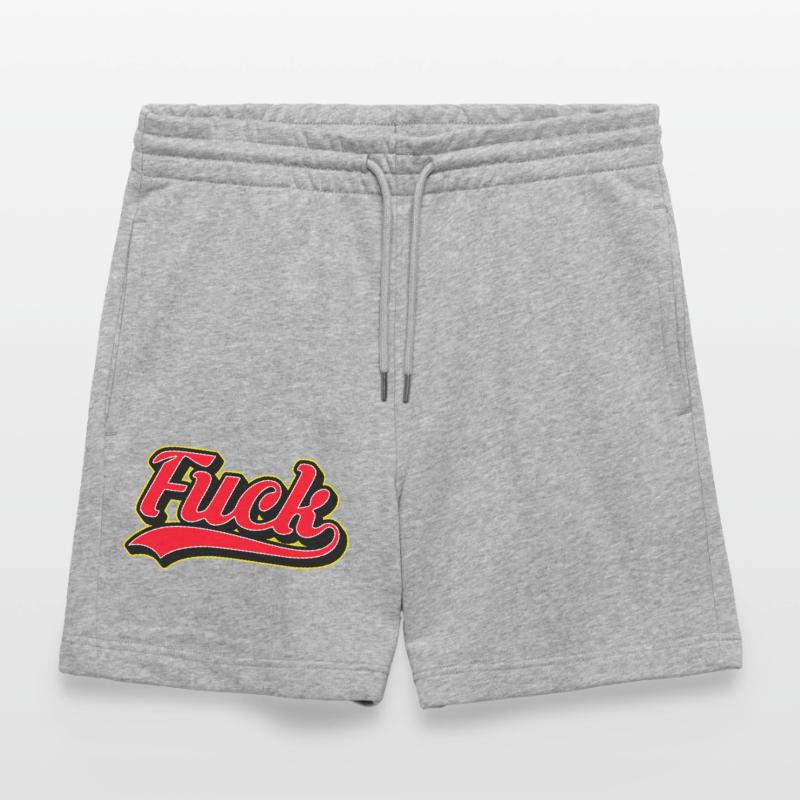 Bold F Word Retro Script Tee Stanley/Stella Trainer Unisex Organic Jogging Shorts
