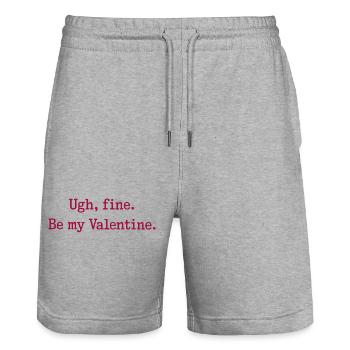 Ugh, très bien. Sois ma Saint-Valentin. - Short de jogging bio TRAINER Stanley/Stella unisexe - gris chiné - Devant - Nik (191cm) & Marisol (170cm)