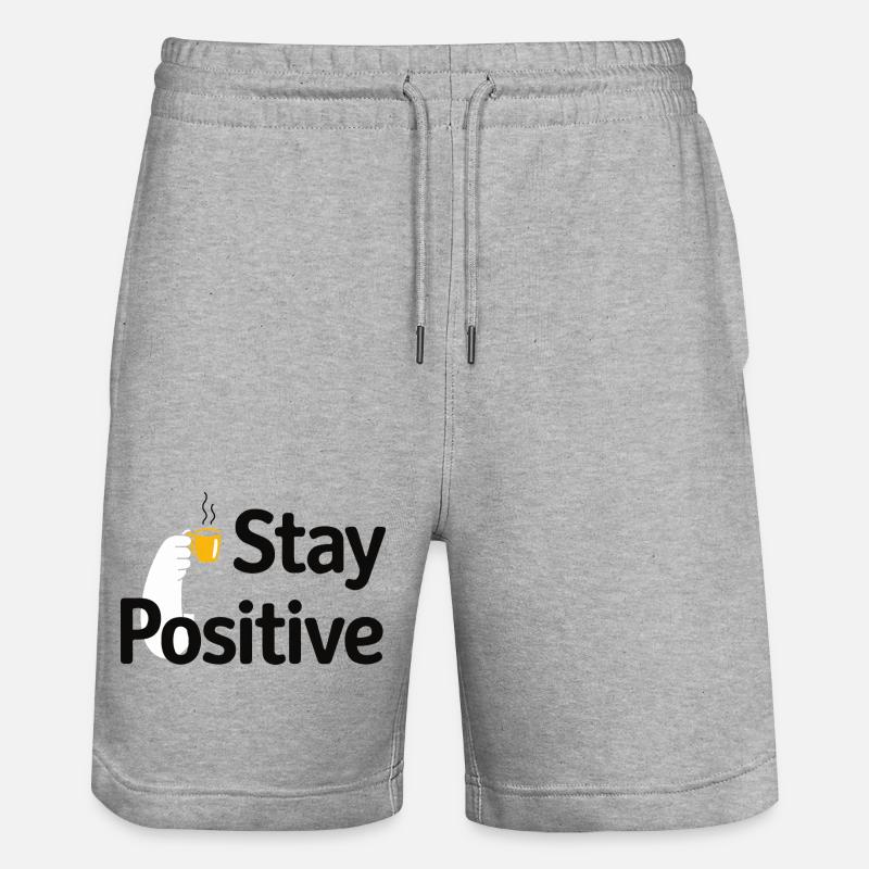 Tasse à café Reste Positive - Short de jogging bio TRAINER Stanley/Stella unisexe - gris chiné