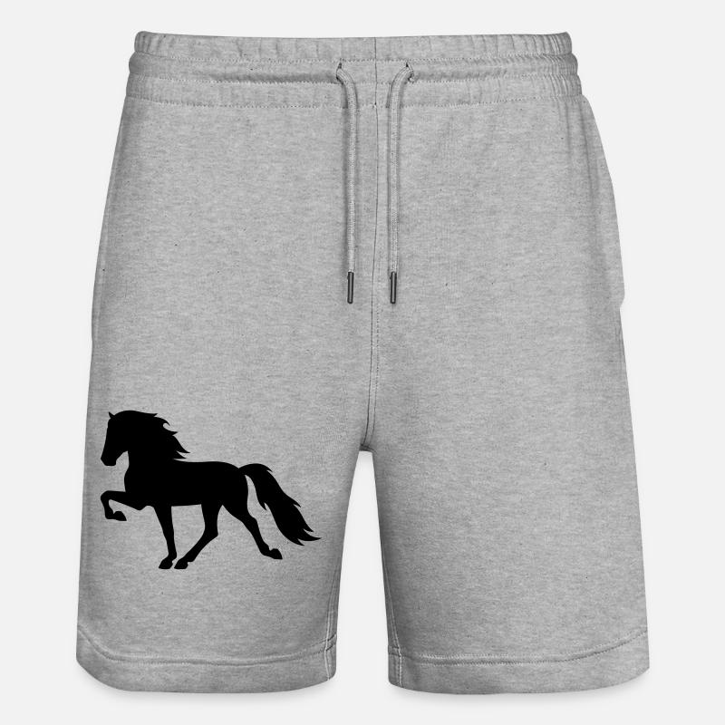 Tölter Cheval islandais - Short de jogging bio TRAINER Stanley/Stella unisexe - gris chiné