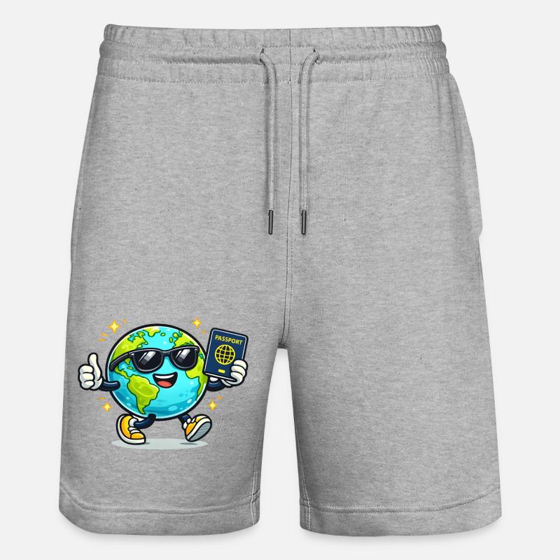 Aventure du Globe Buddy Passport - Short de jogging bio TRAINER Stanley/Stella unisexe - gris chiné