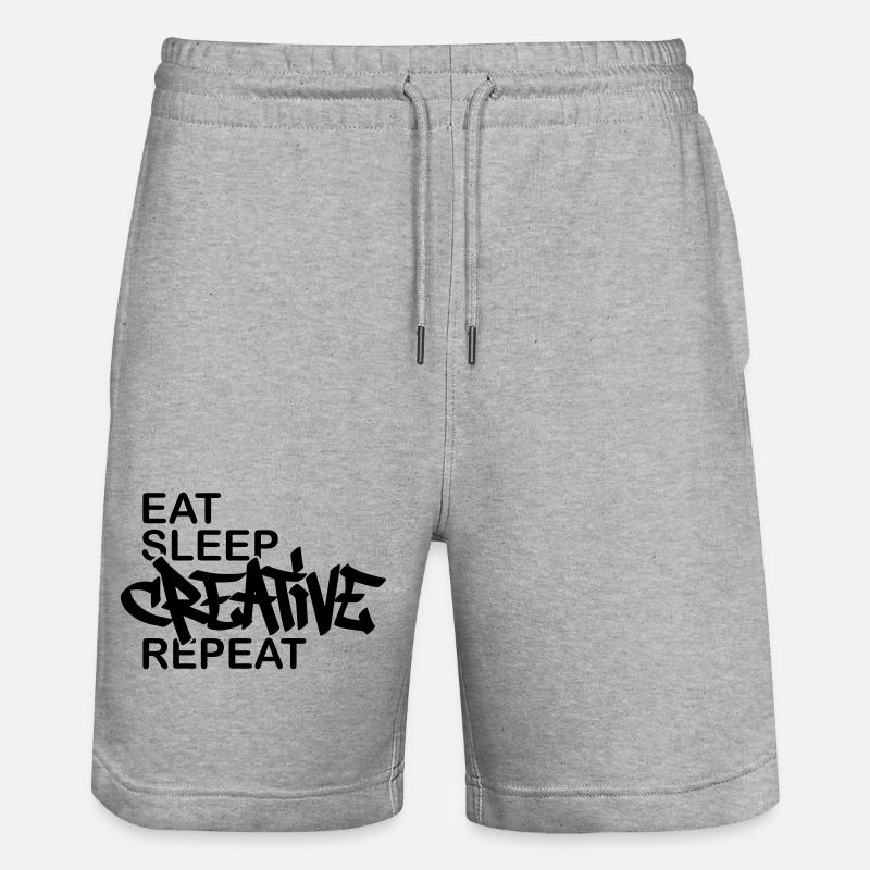 Journée du Graffiti Devise Créative - Short de jogging bio TRAINER Stanley/Stella unisexe - gris chiné