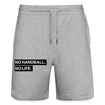 No Handball, no Life - Stanley/Stella Unisex Bio Joggingshorts Trainer  - Grau meliert - Vorne - Nik (191cm) & Marisol (170cm)