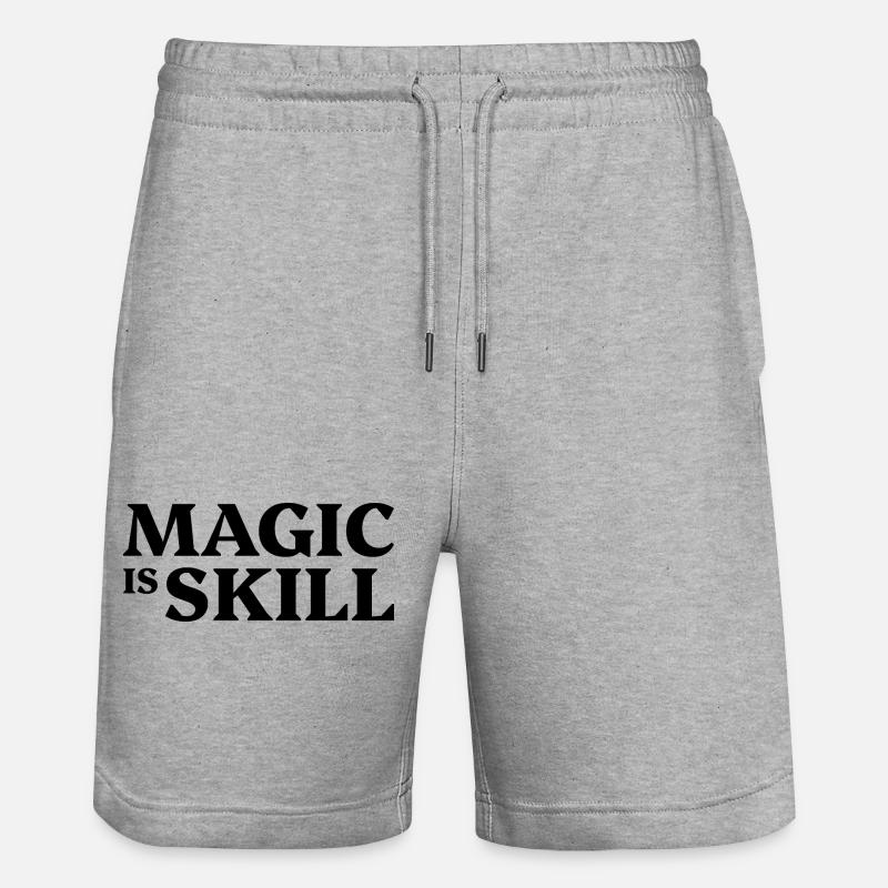 La magie, c’est la compétence - Short de jogging bio TRAINER Stanley/Stella unisexe - gris chiné