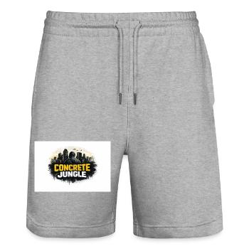 Concrete Jungle Shadow - Stanley/Stella Unisex Bio Joggingshorts Trainer  - Grau meliert - Vorne - Nik (191cm) & Marisol (170cm)