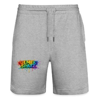 UlmerSpatz Rainbow - Stanley/Stella Trainer Unisex Organic Jogging Shorts - heather grey - Front - Nik (191cm) & Marisol (170cm)