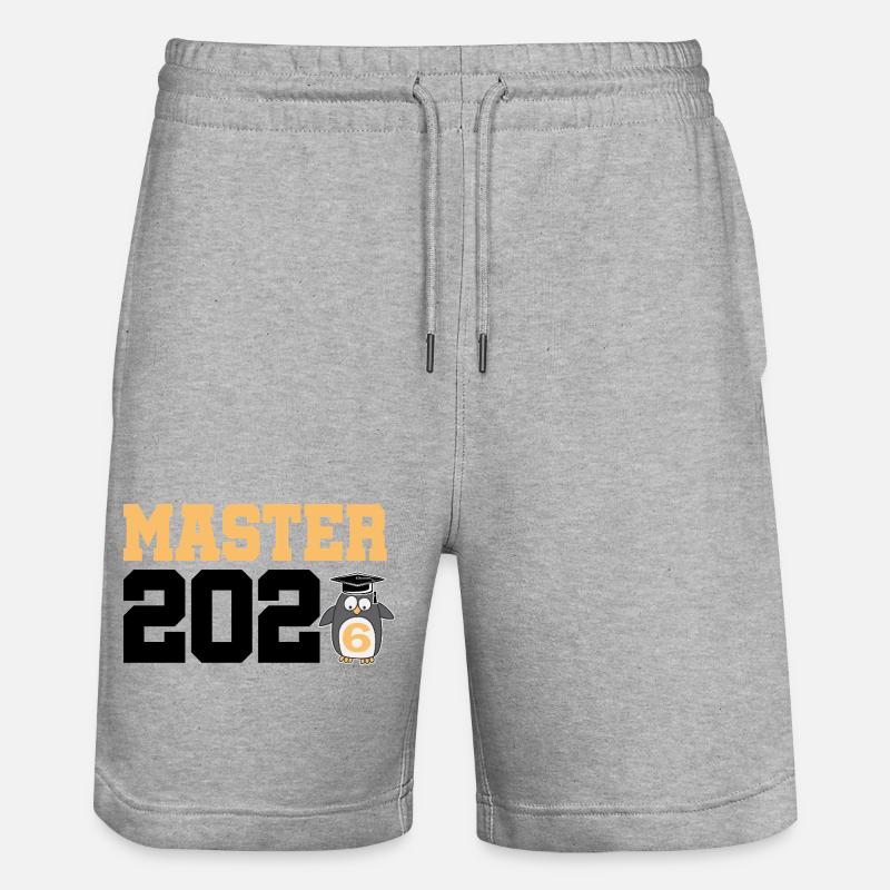 Master 2026 Abschluss Promotion Sponsion - Stanley/Stella Unisex Bio Joggingshorts Trainer  - Grau meliert