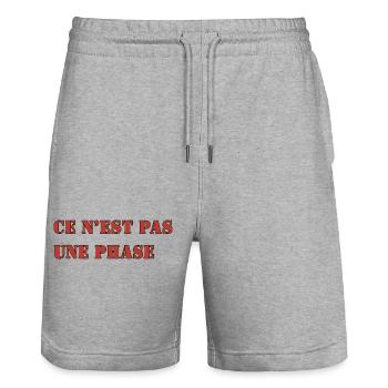 ES IST KEINE PHASE - Stanley/Stella Unisex Bio Joggingshorts Trainer  - Grau meliert - Vorne - Nik (191cm) & Marisol (170cm)