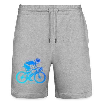 Conception de vélo de route compact pour vélo de route - Short de jogging bio TRAINER Stanley/Stella unisexe - gris chiné - Devant - Nik (191cm) & Marisol (170cm)