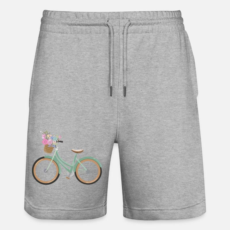 Rad_mit_Blumen - Short de jogging bio TRAINER Stanley/Stella unisexe - gris chiné