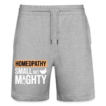 Zertifizierte Klinische Verdünnungsspezialistenbekleidung - Stanley/Stella Unisex Bio Joggingshorts Trainer  - Grau meliert - Vorne - Nik (191cm) & Marisol (170cm)