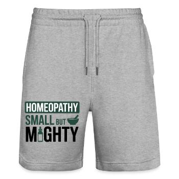 Homöopathie Klein, aber mächtiger Profi - Stanley/Stella Unisex Bio Joggingshorts Trainer  - Grau meliert - Vorne - Nik (191cm) & Marisol (170cm)