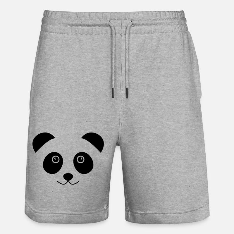 Visage de panda - Short de jogging bio TRAINER Stanley/Stella unisexe - gris chiné