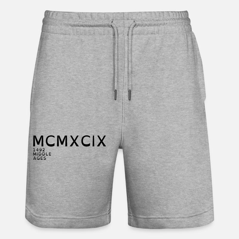 1999_LINE_black - Short de jogging bio TRAINER Stanley/Stella unisexe - gris chiné