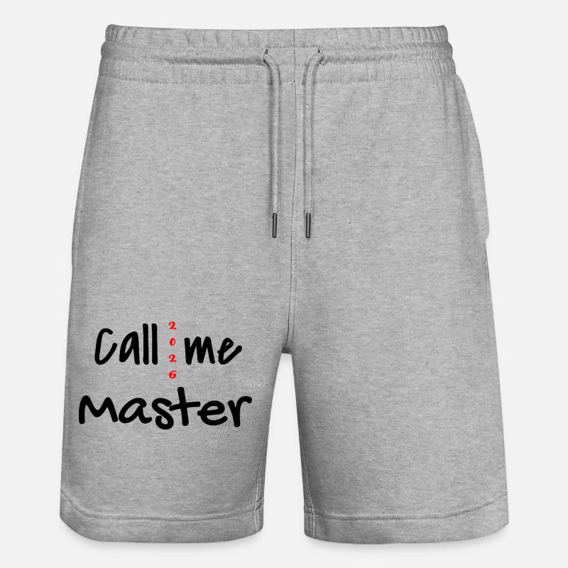 Master 2026 Abschluss Promotion Sponsion - Stanley/Stella Unisex Bio Joggingshorts Trainer  - Grau meliert