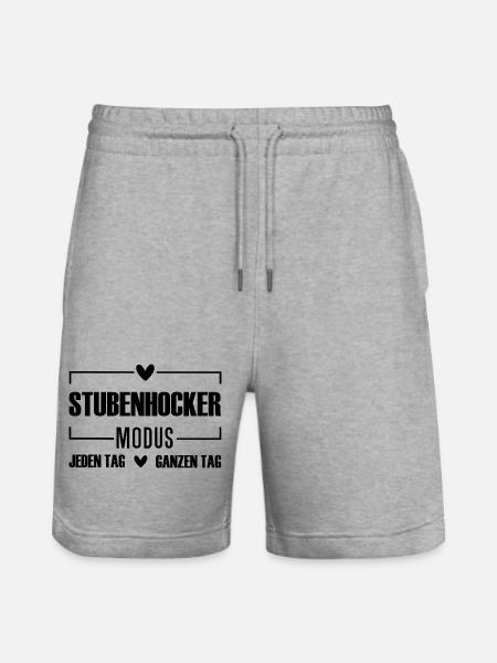 In couch potato mode every day all day - Stanley/Stella Trainer Unisex Organic Jogging Shorts - heather grey