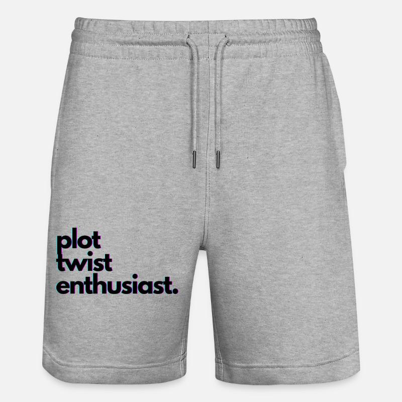 Plot_twist_enthusiast - Short de jogging bio TRAINER Stanley/Stella unisexe - gris chiné