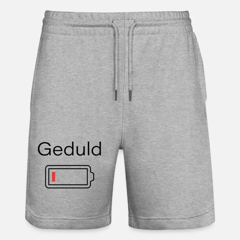 Patience – Déclaration minimale de batterie - Short de jogging bio TRAINER Stanley/Stella unisexe - gris chiné