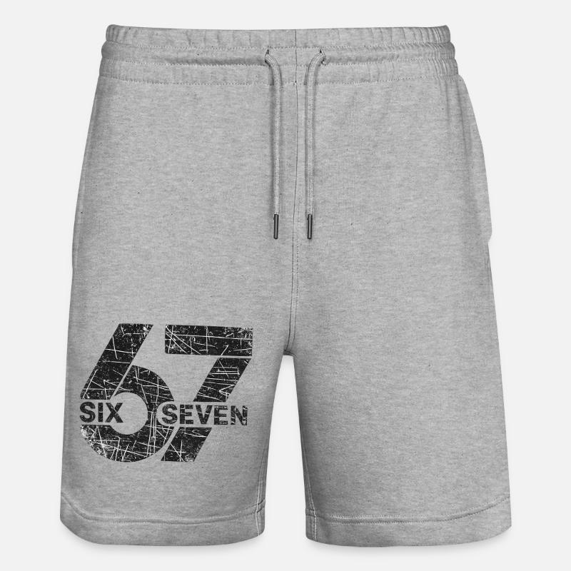 67 Six Sept - Short de jogging bio TRAINER Stanley/Stella unisexe - gris chiné