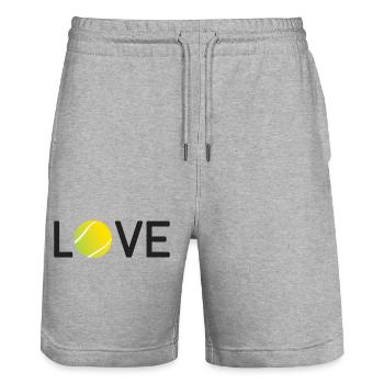 Tennis-Liebhaber - Stanley/Stella Unisex Bio Joggingshorts Trainer  - Grau meliert - Vorne - Nik (191cm) & Marisol (170cm)