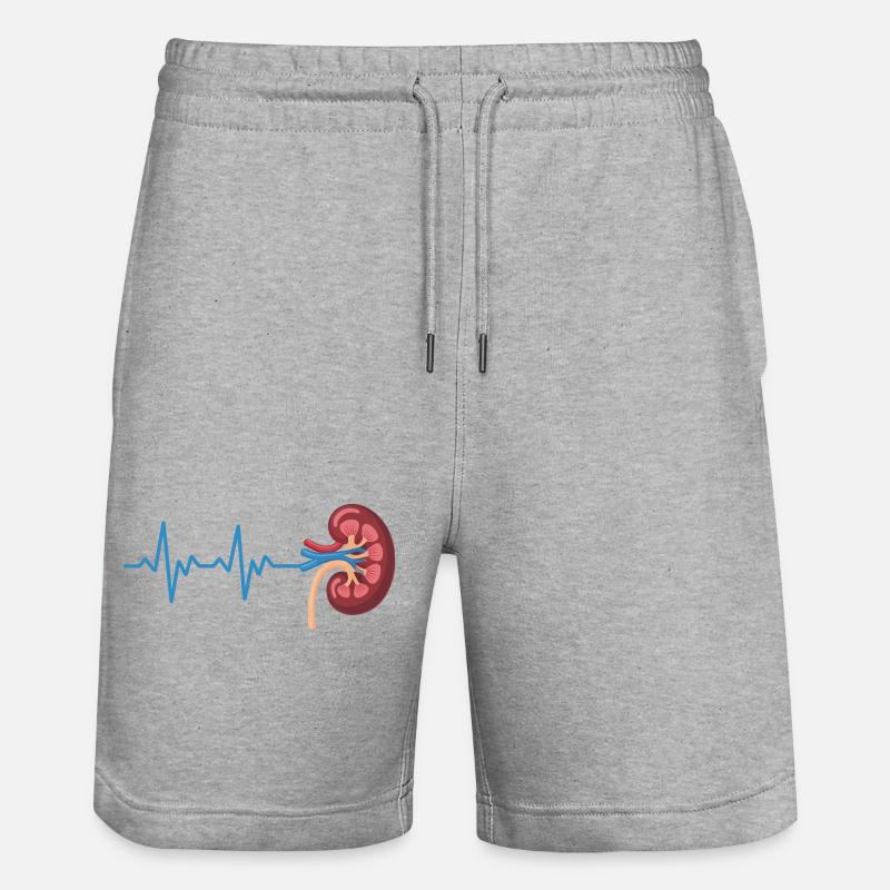 Graphe du rythme rénal - Short de jogging bio TRAINER Stanley/Stella unisexe - gris chiné