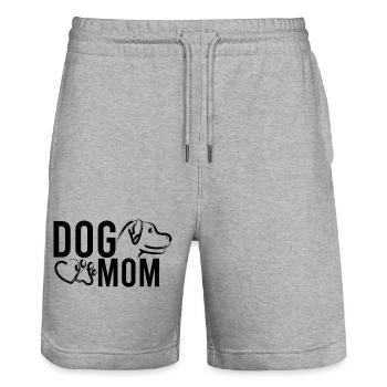 Dog Mom Design - Stanley/Stella Unisex Bio Joggingshorts Trainer  - Grau meliert - Vorne - Nik (191cm) & Marisol (170cm)