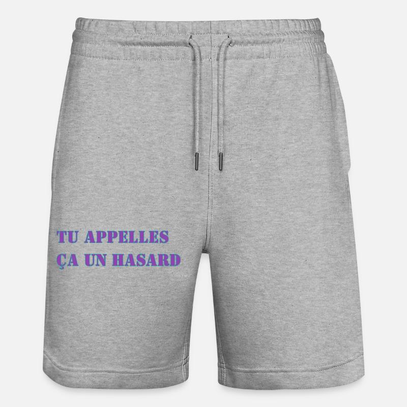 TU APPELLES ÇA UN HASARD - Short de jogging bio TRAINER Stanley/Stella unisexe - gris chiné