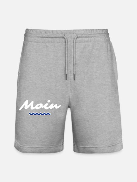 Wi secht Moin nordic wave - Stanley/Stella Trainer Unisex Organic Jogging Shorts - heather grey