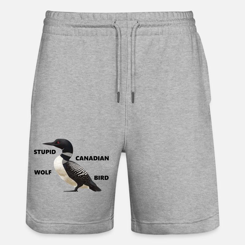 Plongeon - stupide oiseau loup canadien - Short de jogging bio TRAINER Stanley/Stella unisexe - gris chiné