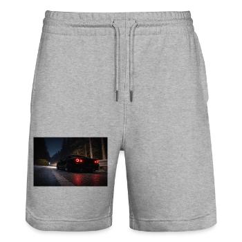 Night Sports Car on the Road - Stanley/Stella Trainer Unisex Organic Jogging Shorts - heather grey - Front - Nik (191cm) & Marisol (170cm)