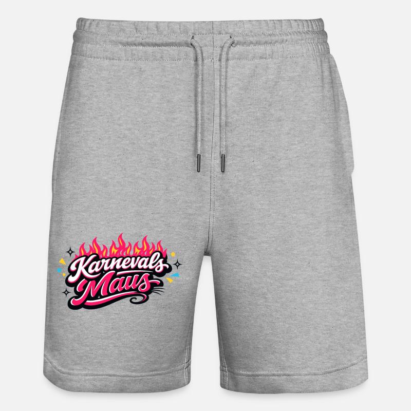 Carnival Mouse Cologne - Cologne Carnival Design - Stanley/Stella Trainer Unisex Organic Jogging Shorts - heather grey