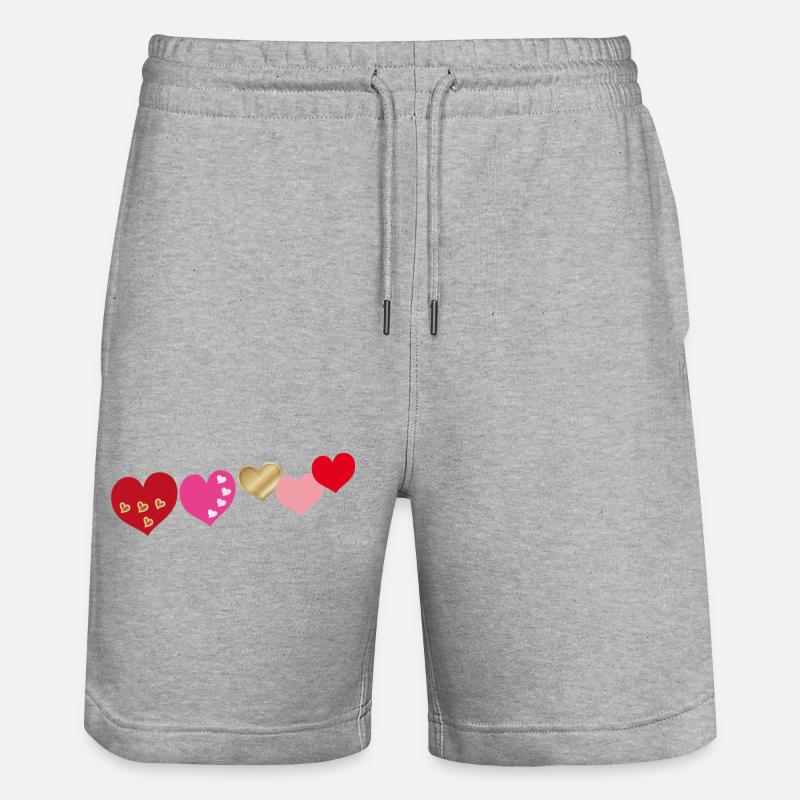Cœurs - Short de jogging bio TRAINER Stanley/Stella unisexe - gris chiné