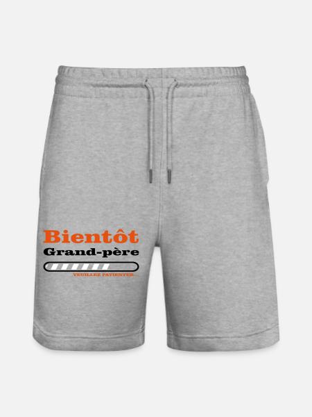 bientôt grand père  - Short de jogging bio TRAINER Stanley/Stella unisexe - gris chiné