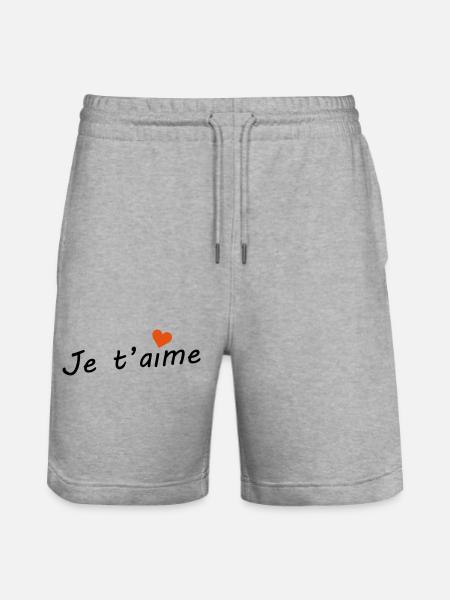 Je t'aime - Short de jogging bio TRAINER Stanley/Stella unisexe - gris chiné