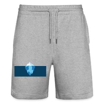 Eisberg Minimal Blau Design - Short de jogging bio TRAINER Stanley/Stella unisexe - gris chiné - Devant - Nik (191cm) & Marisol (170cm)