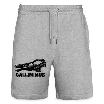 Gallimimus Schädel Fossil - Stanley/Stella Unisex Bio Joggingshorts Trainer  - Grau meliert - Vorne - Nik (191cm) & Marisol (170cm)