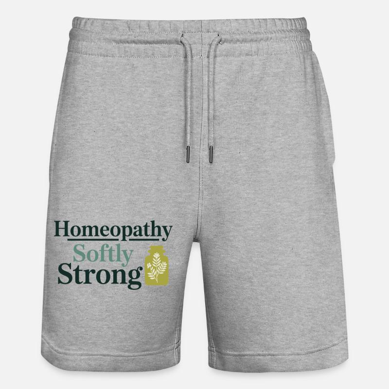 Homéopathie Praticien Professionnel Doux, Fort - Short de jogging bio TRAINER Stanley/Stella unisexe - gris chiné