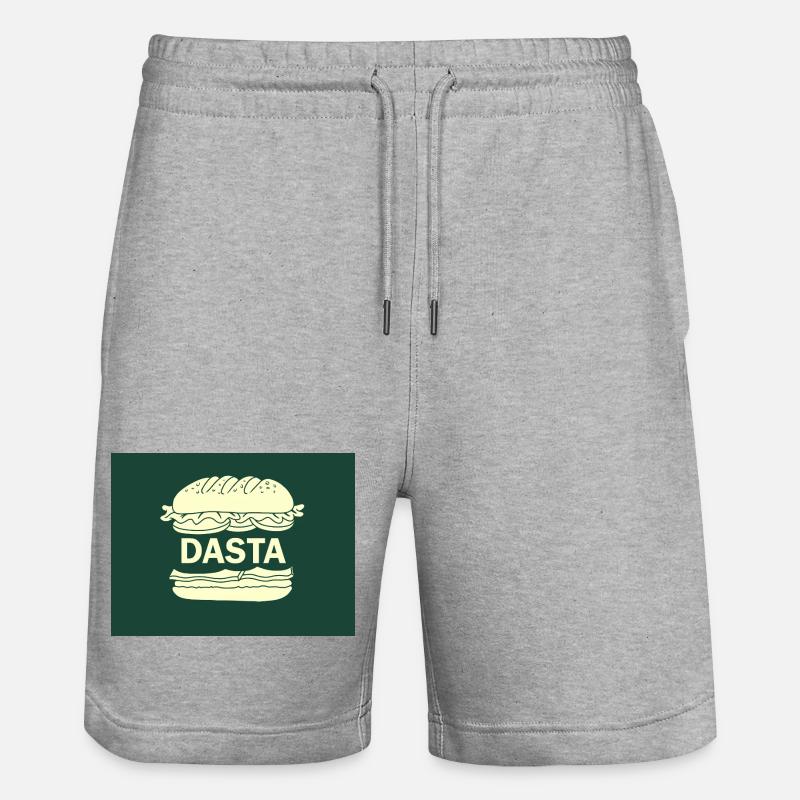Dasta Sandwich Minimal sur Vert - Short de jogging bio TRAINER Stanley/Stella unisexe - gris chiné