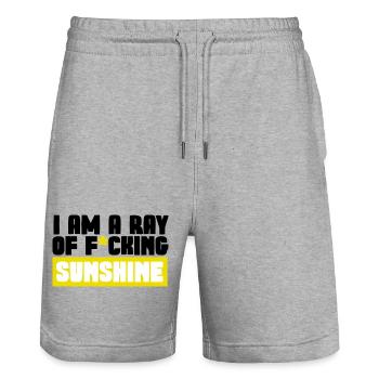 Sonnenschein - Stanley/Stella Unisex Bio Joggingshorts Trainer  - Grau meliert - Vorne - Nik (191cm) & Marisol (170cm)