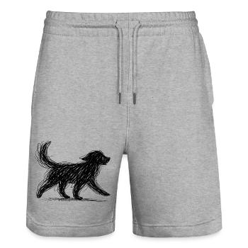 Dunkle Greif Silhouette mit Flügeln - Stanley/Stella Unisex Bio Joggingshorts Trainer  - Grau meliert - Vorne - Nik (191cm) & Marisol (170cm)