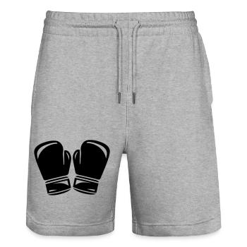 boxe - Short de jogging bio TRAINER Stanley/Stella unisexe - gris chiné - Devant - Nik (191cm) & Marisol (170cm)