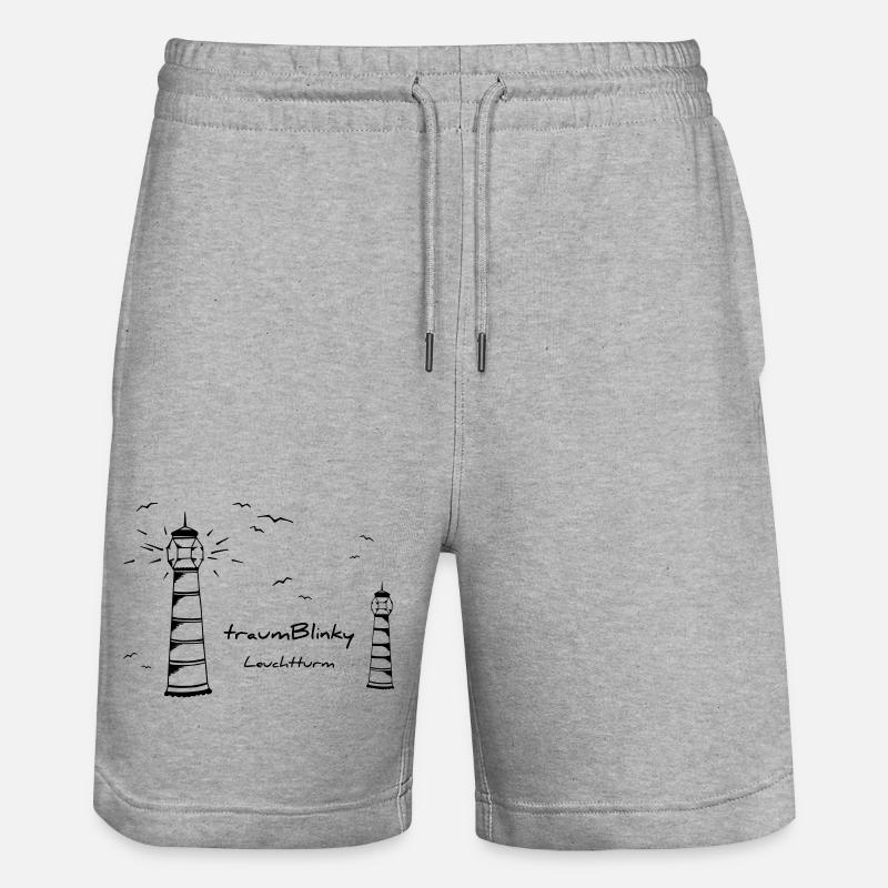 traumBlinky Leuchtturm - par heavenlygoods - Short de jogging bio TRAINER Stanley/Stella unisexe - gris chiné