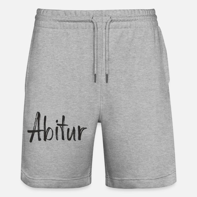Conception du texte Abitur - Short de jogging bio TRAINER Stanley/Stella unisexe - gris chiné