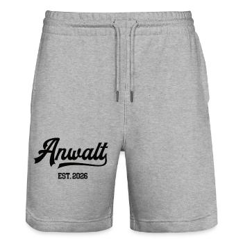 Lawyer 2026 Lawyer Public Prosecutor Law Lawyer - Stanley/Stella Trainer Unisex Organic Jogging Shorts - heather grey - Front - Nik (191cm) & Marisol (170cm)