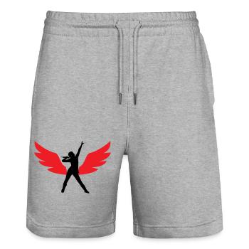 Top Der Besten Stilvollen Sänger  - Stanley/Stella Unisex Bio Joggingshorts Trainer  - Grau meliert - Vorne - Nik (191cm) & Marisol (170cm)