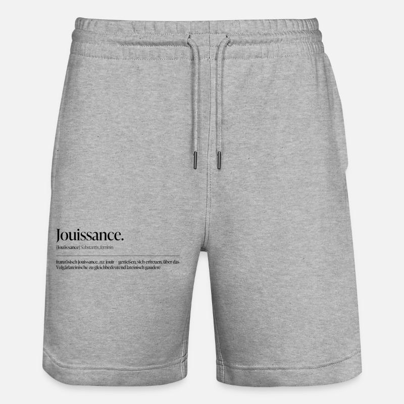 Jouissance – Lust als Statement - Stanley/Stella Unisex Bio Joggingshorts Trainer  - Grau meliert