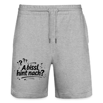 A bissel hint nach - Stanley/Stella Unisex Bio Joggingshorts Trainer  - Grau meliert - Vorne - Nik (191cm) & Marisol (170cm)